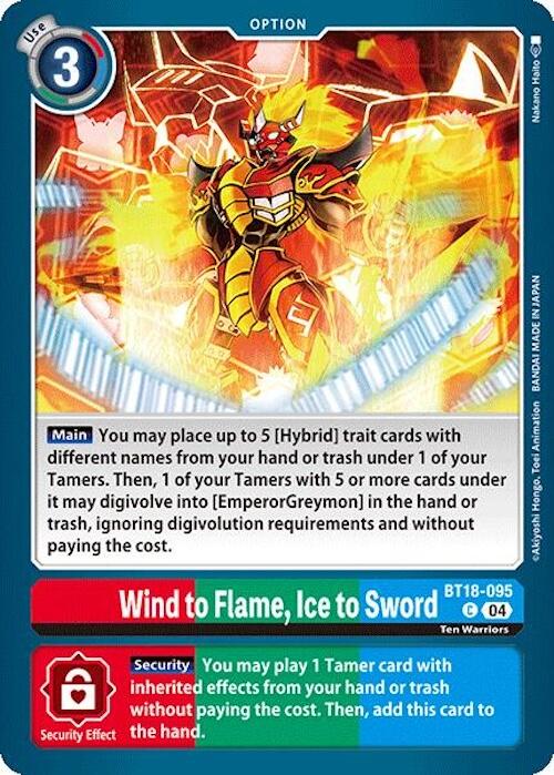 Wind to Flame, Ice to Sword [BT18-095] [Release Special Booster 2.0] | Cracking-Singles