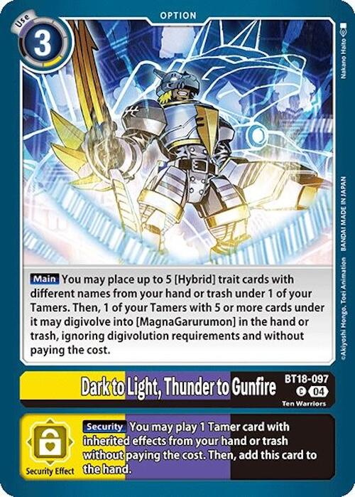 Dark to Light, Thunder to Gunfire [BT18-097] [Release Special Booster Ver.2.0] | Cracking-Singles