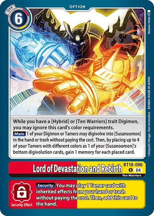 Lord of Devastation and Rebirth [BT18-096] [Release Special Booster Ver.2.0] | Cracking-Singles