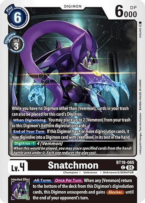 Snatchmon [BT18-065] [Release Special Booster Ver.2.0] | Cracking-Singles