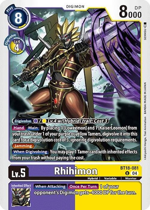 Rhihimon [BT18-081] [Release Special Booster 2.0] | Cracking-Singles