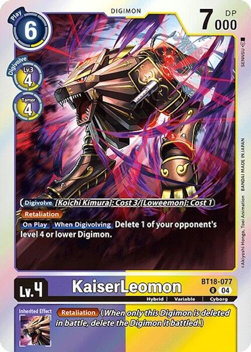 KaiserLeomon [BT18-077] [Release Special Booster 2.0] | Cracking-Singles