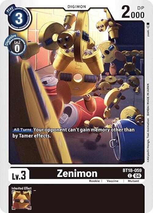 Zenimon [BT18-059] [Release Special Booster 2.0] | Cracking-Singles