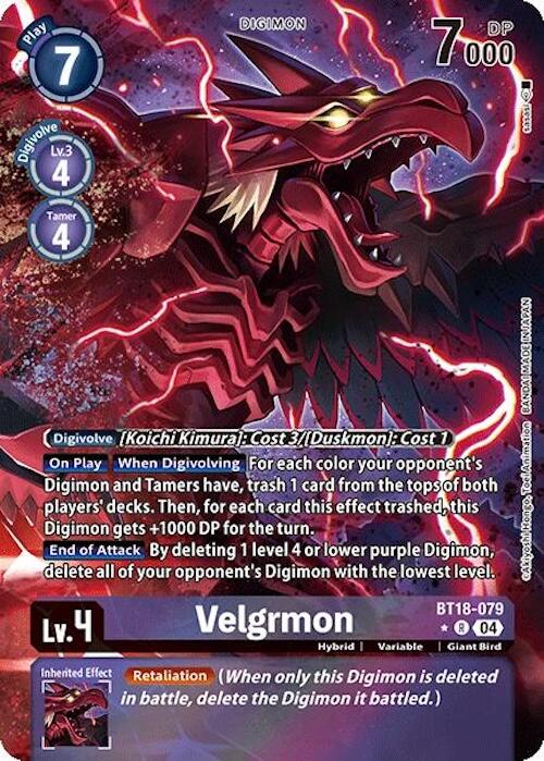 Velgrmon [BT18-079] (Alternate Art) [Release Special Booster 2.0] | Cracking-Singles