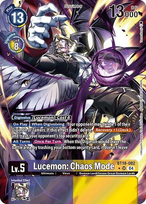 Lucemon: Chaos Mode [BT18-082] (Alternate Art) [Release Special Booster 2.0] | Cracking-Singles