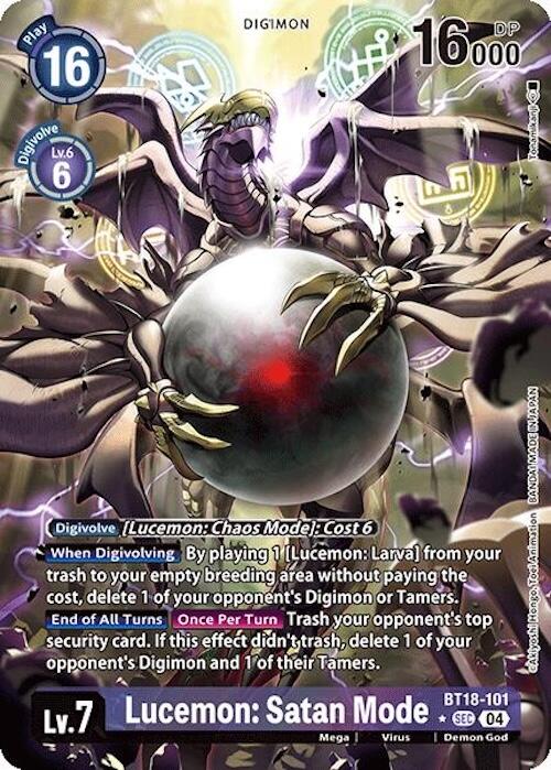 Lucemon: Satan Mode [BT18-101] (Alternate Art) [Release Special Booster 2.0] | Cracking-Singles