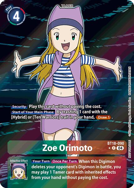 Zoe Orimoto [BT18-090] (Release Special Booster 2.0: Box Promotion Pack) [Release Special Booster 2.0] | Cracking-Singles