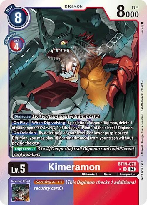 Kimeramon [BT19-070] (Release Special Booster Ver.2.0: Box Promotion Pack) [Release Special Booster Ver.2.0] | Cracking-Singles