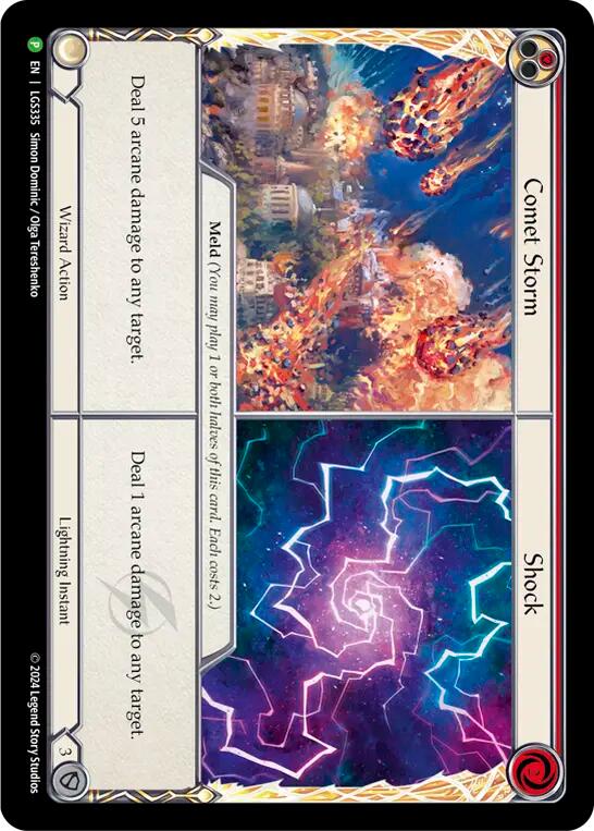 Comet Storm // Shock [LGS335] (Promo)  Cold Foil | Cracking-Singles