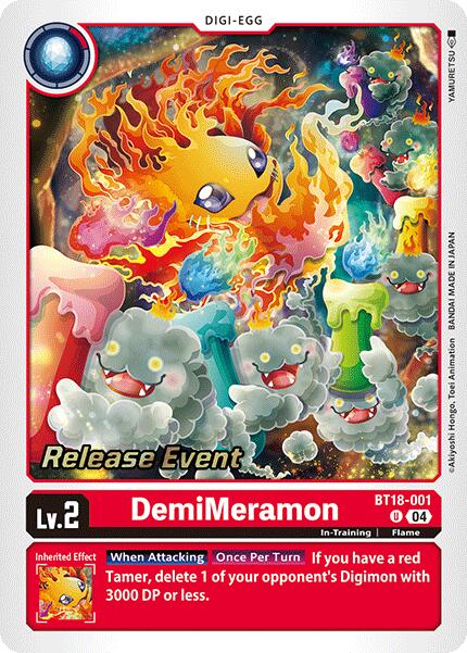 DemiMeramon [BT18-001] [Release Special Booster Ver.2.0 Pre-Release Cards] | Cracking-Singles