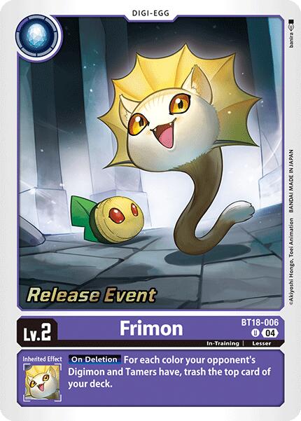 Frimon [BT18-006] [Release Special Booster 2.0 Pre-Release Cards] | Cracking-Singles