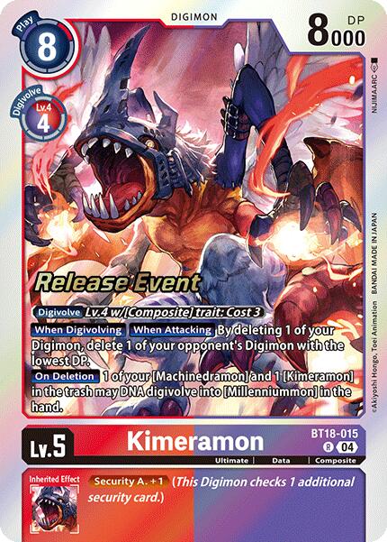 Kimeramon [BT18-015] [Release Special Booster Ver.2.0 Pre-Release Cards] | Cracking-Singles