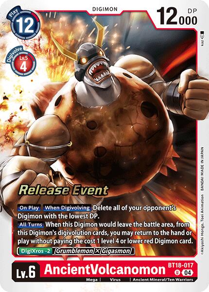 AncientVolcanomon [BT18-017] [Release Special Booster 2.0 Pre-Release Cards] | Cracking-Singles