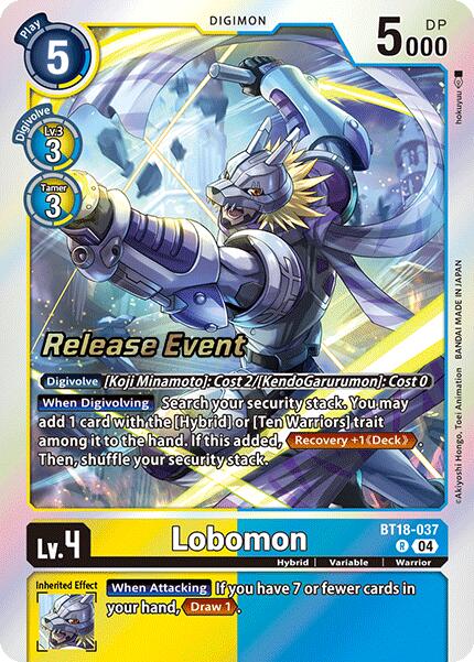 Lobomon [BT18-037] [Release Special Booster Ver.2.0 Pre-Release Cards] | Cracking-Singles