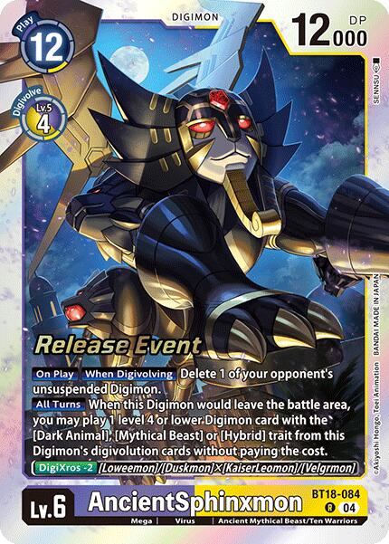 AncientSphinxmon [BT18-084] [Release Special Booster 2.0 Pre-Release Cards] | Cracking-Singles