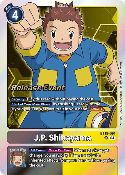 J.P. Shibayama [BT18-091] [Release Special Booster 2.0 Pre-Release Cards] | Cracking-Singles