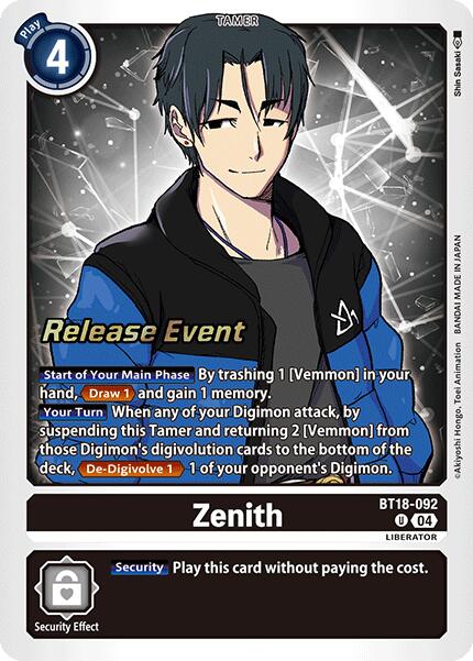 Zenith [BT18-092] [Release Special Booster Ver.2.0 Pre-Release Cards] | Cracking-Singles