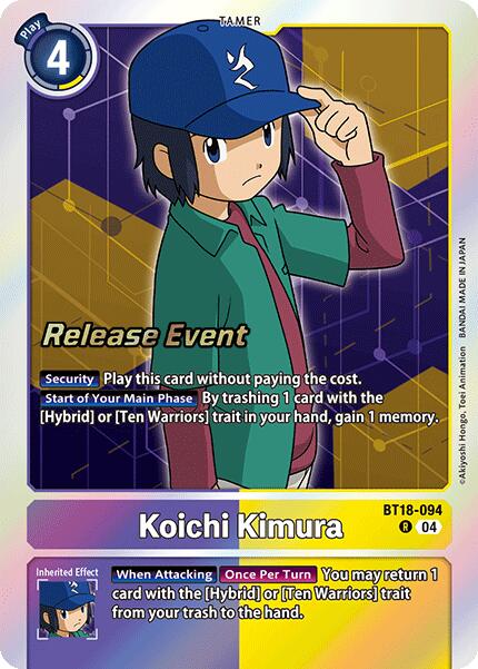 Koichi Kimura [BT18-094] [Release Special Booster Ver.2.0 Pre-Release Cards] | Cracking-Singles