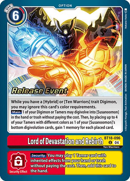 Lord of Devastation and Rebirth [BT18-096] [Release Special Booster Ver.2.0 Pre-Release Cards] | Cracking-Singles