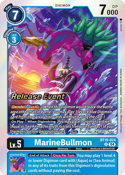 MarineBullmon [BT19-024] [Release Special Booster Ver.2.0 Pre-Release Cards] | Cracking-Singles