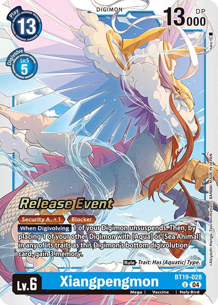 Xiangpengmon [BT19-028] [Release Special Booster Ver.2.0 Pre-Release Cards] | Cracking-Singles