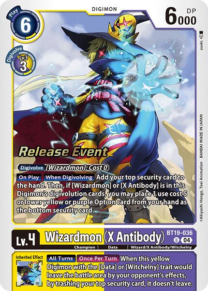 Wizardmon [BT19-036] (X Antibody) [Release Special Booster 2.0 Pre-Release Cards] | Cracking-Singles