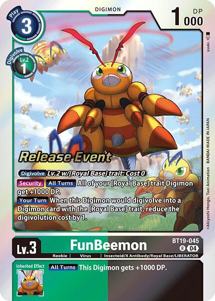 FunBeemon [BT19-045] [Release Special Booster Ver.2.0 Pre-Release Cards] | Cracking-Singles