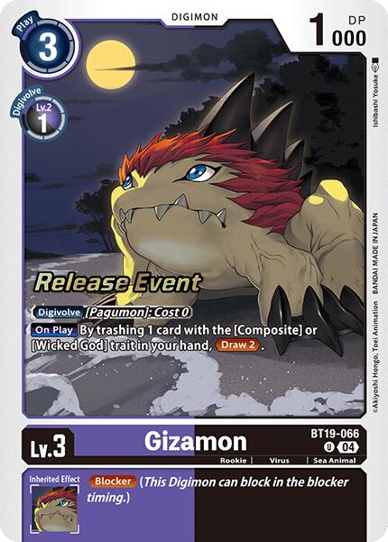 Gizamon [BT19-066] [Release Special Booster Ver.2.0 Pre-Release Cards] | Cracking-Singles