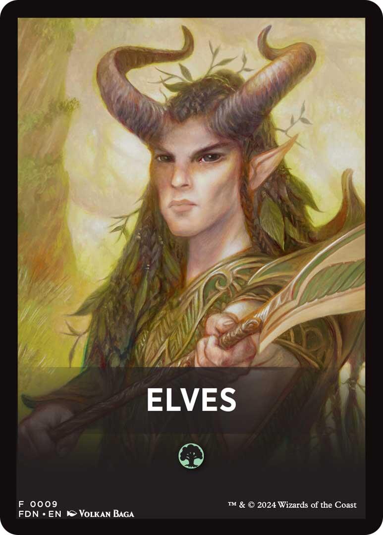 Elves Theme Card [Foundations Tokens] | Cracking-Singles