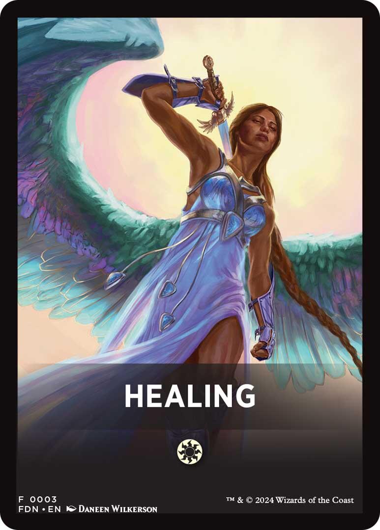 Healing Theme Card [Foundations Tokens] | Cracking-Singles