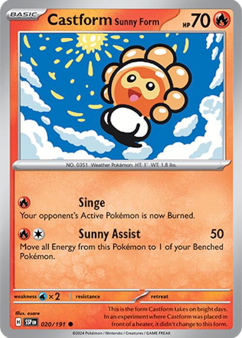 Castform Sunny Form (020/191) [Scarlet & Violet: Surging Sparks] | Cracking-Singles