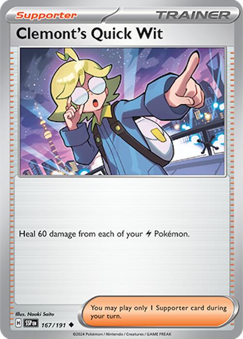 Clemont's Quick Wit (167/191) [Scarlet & Violet: Surging Sparks] | Cracking-Singles