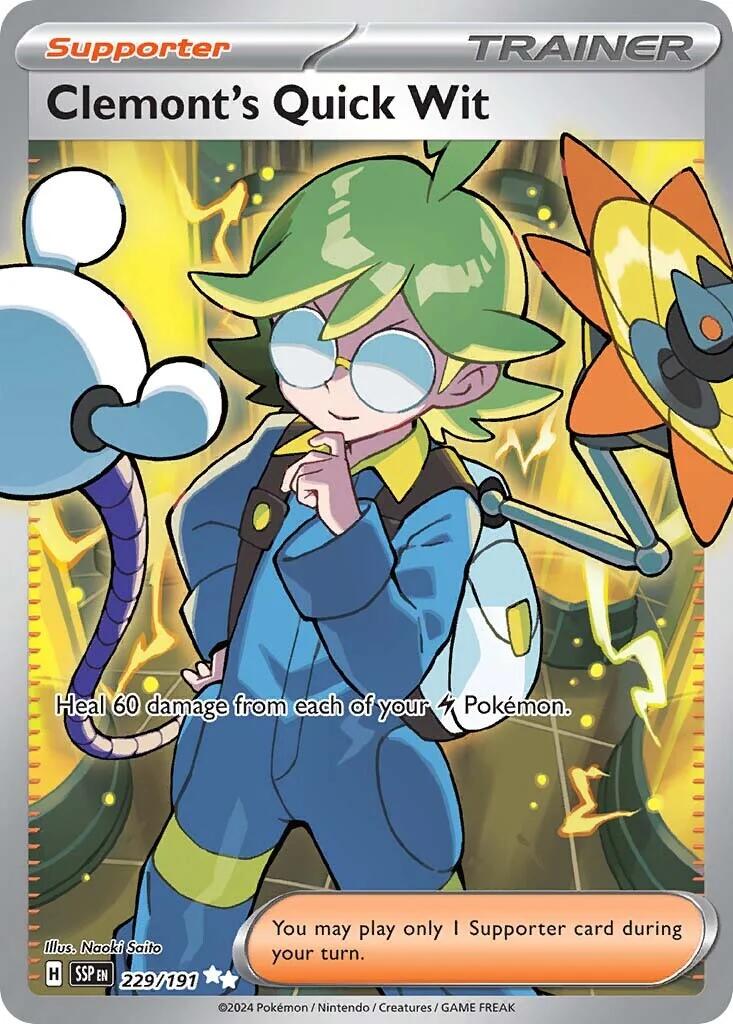 Clemont's Quick Wit (229/191) [Scarlet & Violet: Surging Sparks] | Cracking-Singles