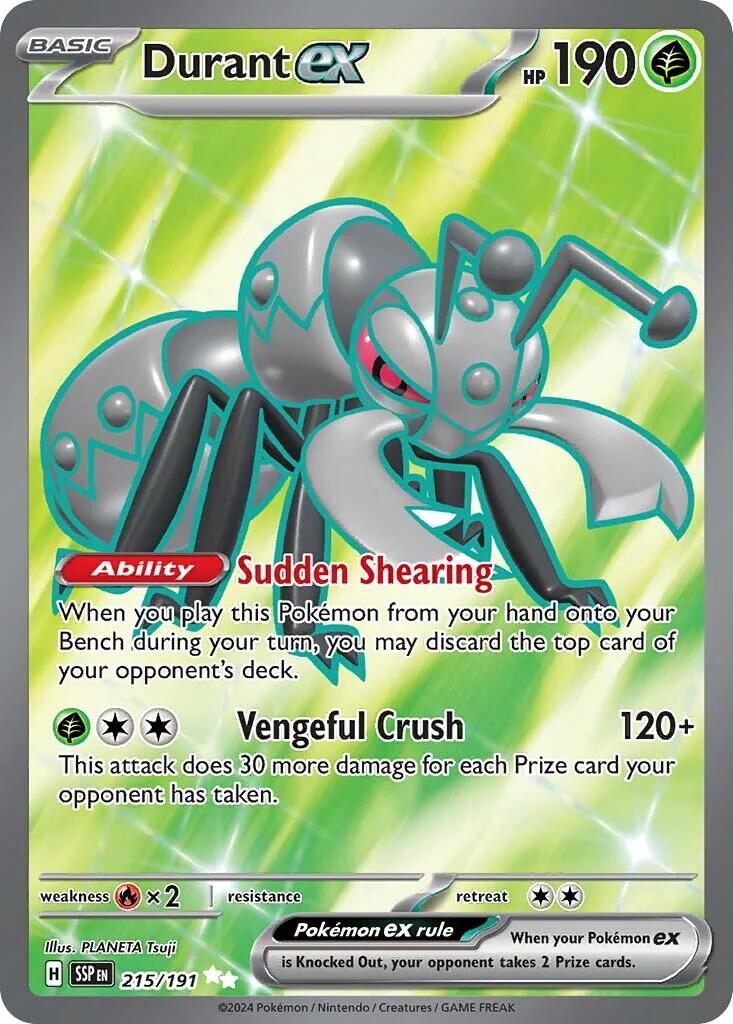 Durant ex (215/191) [Scarlet & Violet: Surging Sparks] | Cracking-Singles