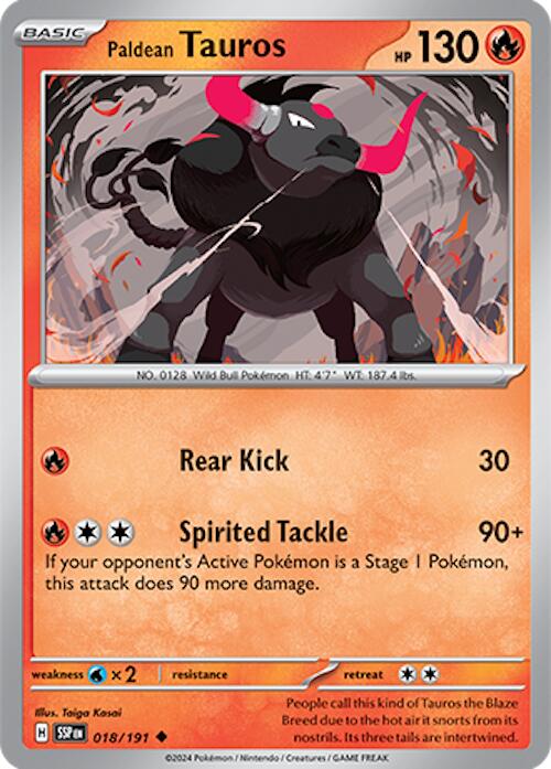 Paldean Tauros (018/191) [Scarlet & Violet: Surging Sparks] | Cracking-Singles