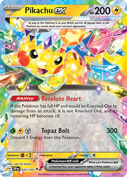 Pikachu ex (057/191) [Scarlet & Violet: Surging Sparks] | Cracking-Singles