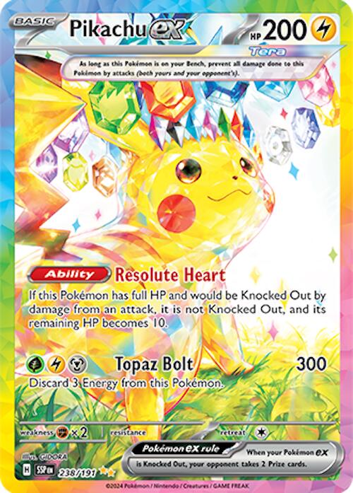 Pikachu ex (238/191) [Scarlet & Violet: Surging Sparks] | Cracking-Singles