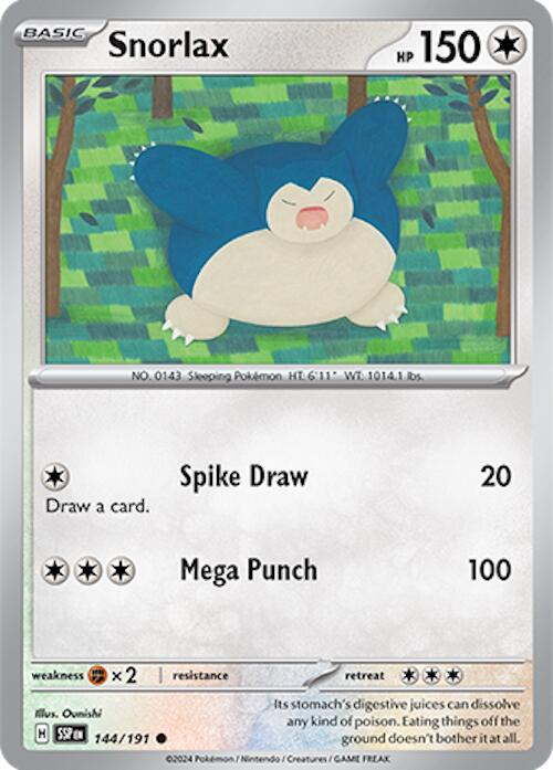 Snorlax (144/191) [Scarlet & Violet: Surging Sparks] | Cracking-Singles