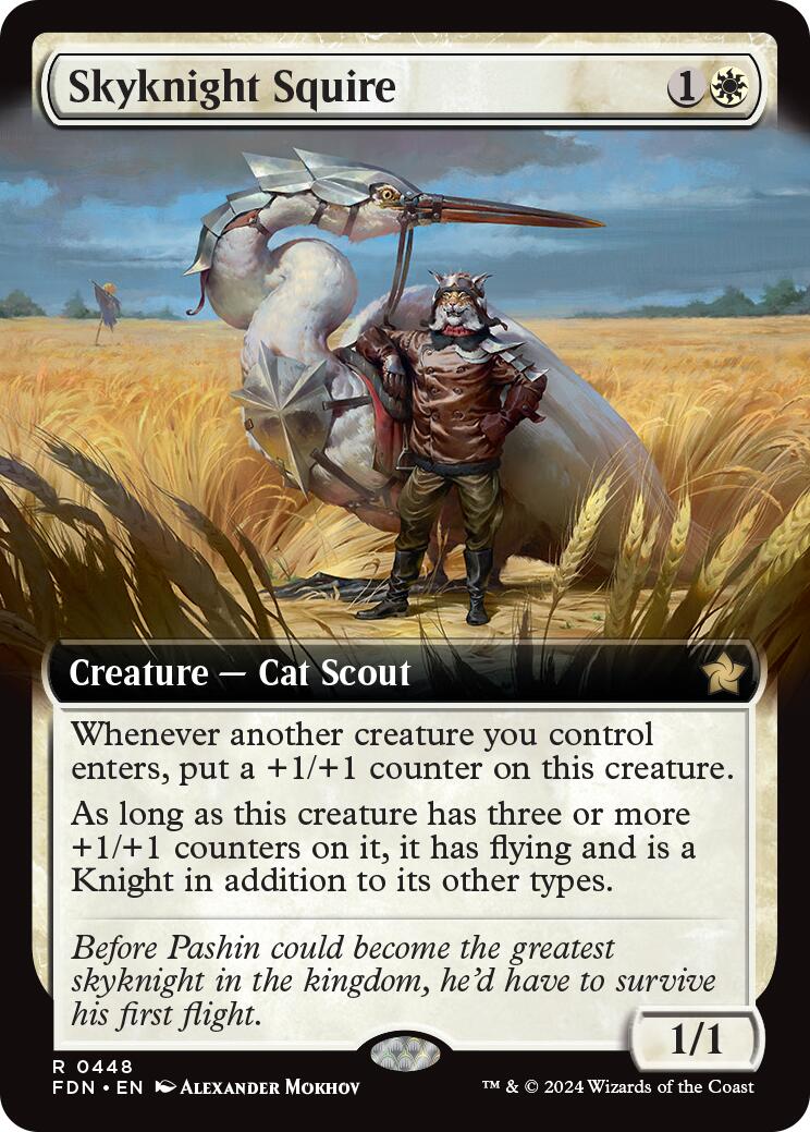 Skyknight Squire (Extended Art) [Foundations] | Cracking-Singles