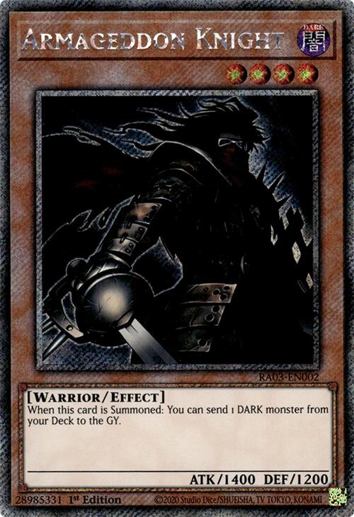 Armageddon Knight (Platinum Secret Rare) [RA03-EN002] Platinum Secret Rare | Cracking-Singles