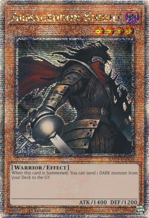 Armageddon Knight (Quarter Century Secret Rare) [RA03-EN002] Quarter Century Secret Rare | Cracking-Singles