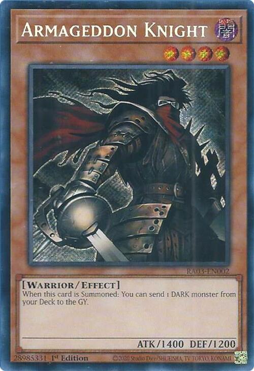 Armageddon Knight (Secret Rare) [RA03-EN002] Secret Rare | Cracking-Singles