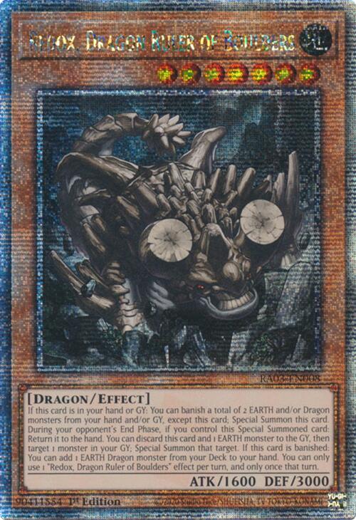 Redox, Dragon Ruler of Boulders (Quarter Century Secret Rare) [RA03-EN008] Quarter Century Secret Rare | Cracking-Singles