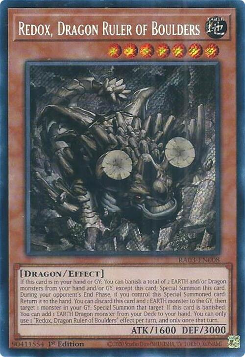 Redox, Dragon Ruler of Boulders (Secret Rare) [RA03-EN008] Secret Rare | Cracking-Singles