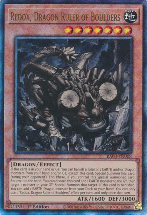 Redox, Dragon Ruler of Boulders (UTR) [RA03-EN008] Prismatic Ultimate Rare | Cracking-Singles