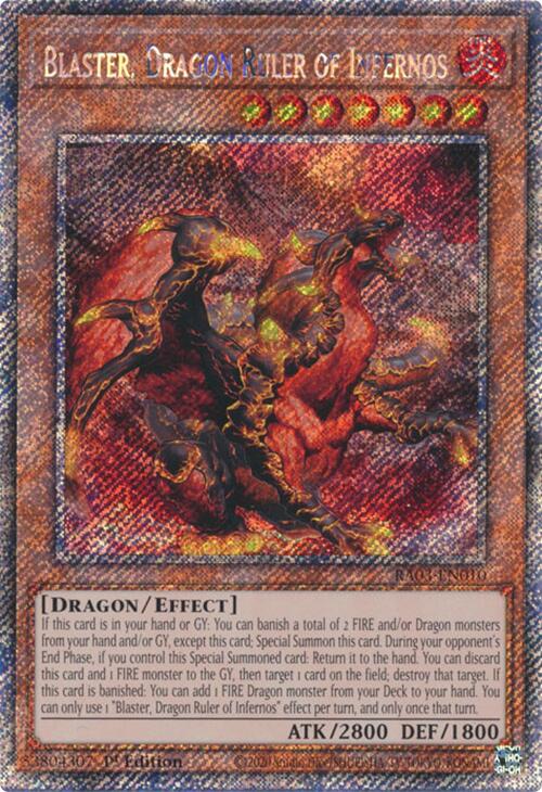 Blaster, Dragon Ruler of Infernos (Platinum Secret Rare) [RA03-EN010] Platinum Secret Rare | Cracking-Singles