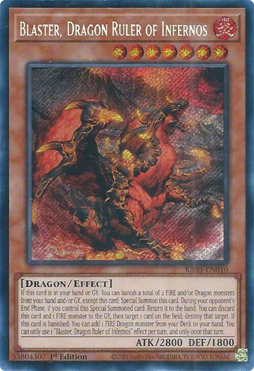 Blaster, Dragon Ruler of Infernos (Secret Rare) [RA03-EN010] Secret Rare | Cracking-Singles