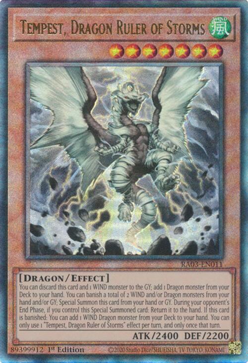 Tempest, Dragon Ruler of Storms (UTR) [RA03-EN011] Prismatic Ultimate Rare | Cracking-Singles