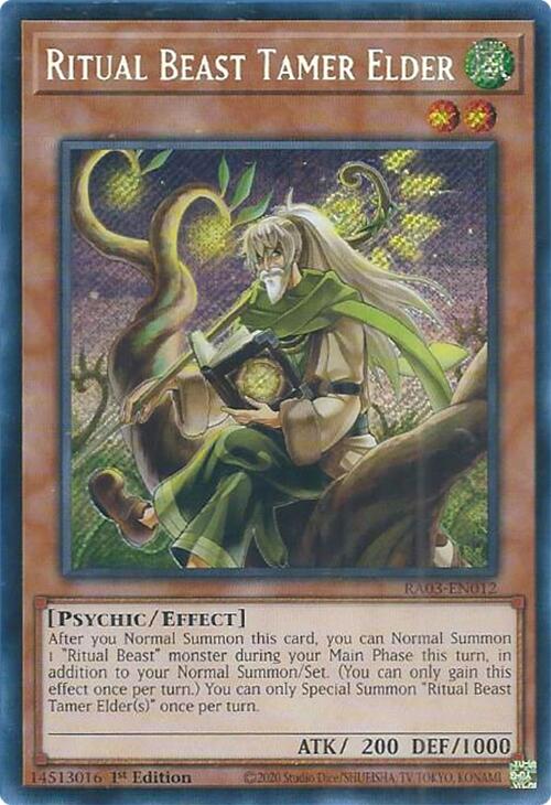 Ritual Beast Tamer Elder (Secret Rare) [RA03-EN012] Secret Rare | Cracking-Singles