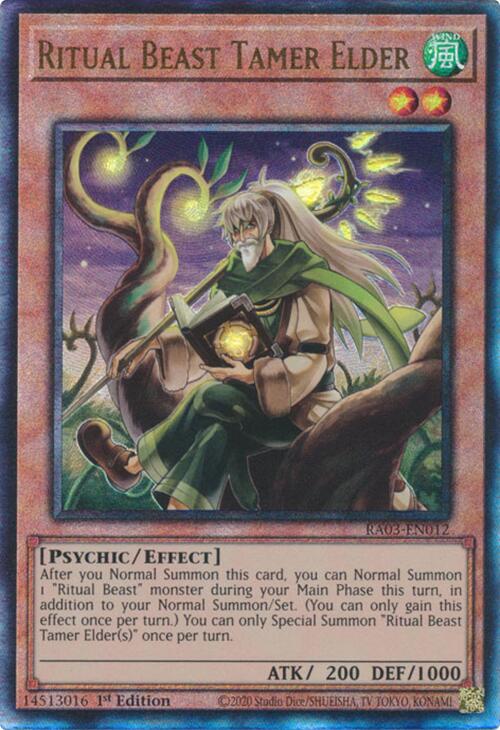 Ritual Beast Tamer Elder (UTR) [RA03-EN012] Prismatic Ultimate Rare | Cracking-Singles